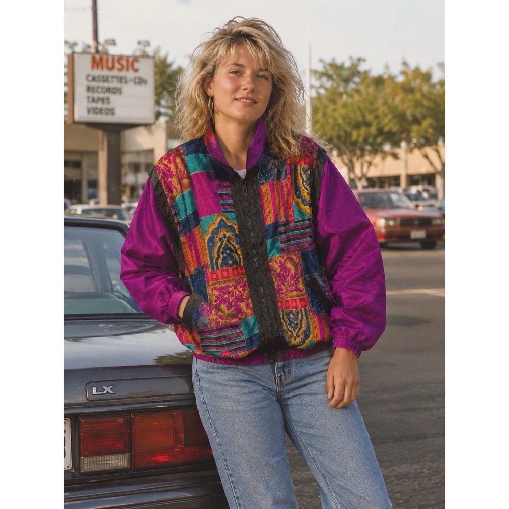 Vintage 90s Westbound Colorblock 6  Sport Windbreaker Jacket Oversized PP42